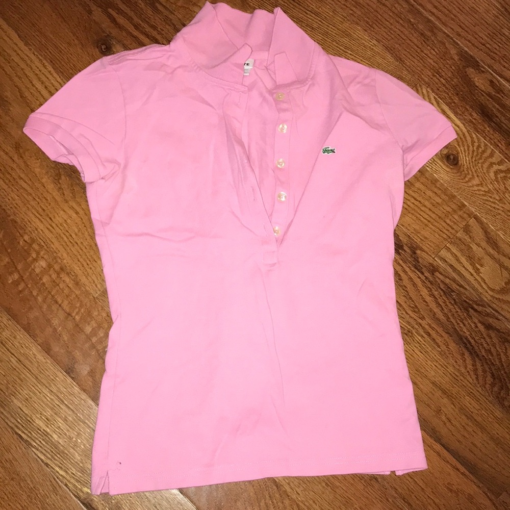 Pink Lacoste Shirt